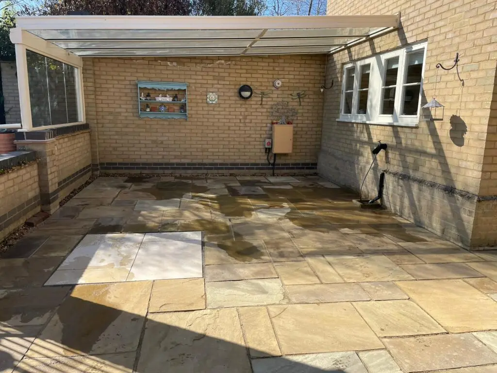 after patio cleaning